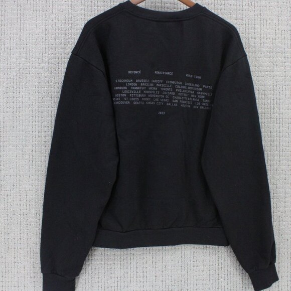 Beyonce Sweatshirt Unisex Large L Black Pullover Renaissance World Tour Concert - Picture 8 of 11